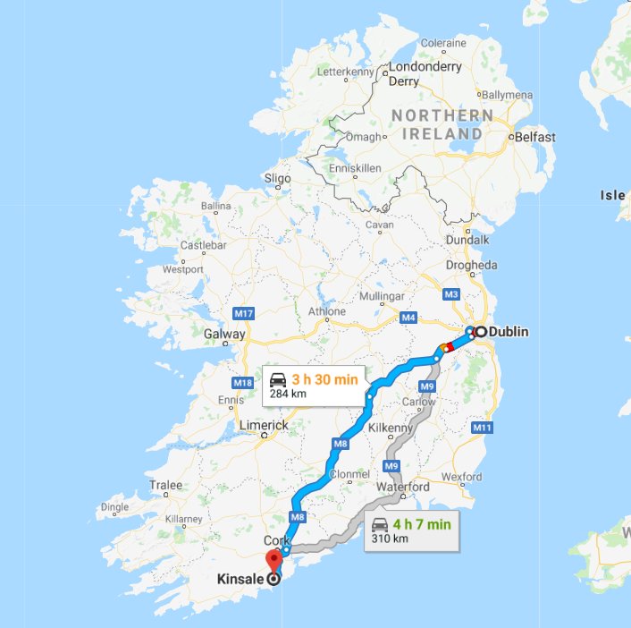 wild atlantic way itinerary map