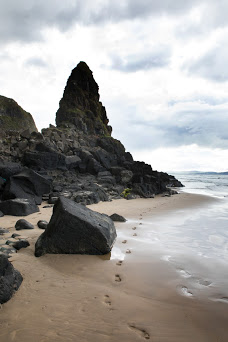 Downhill beach