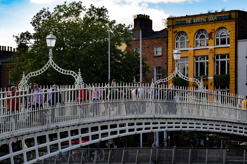 The Ha'Penny Bridge in Dublin
