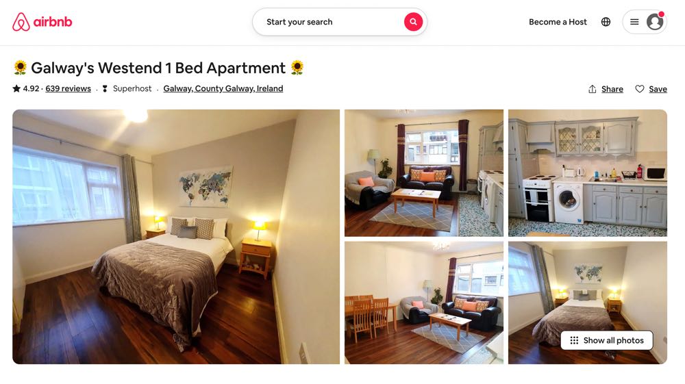 best airbnbs in galway