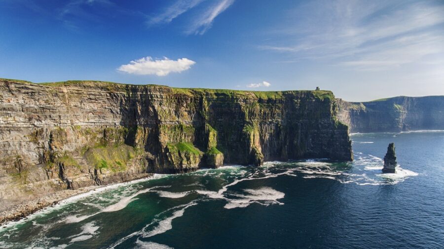 cliffs of moher from galway hiking trip