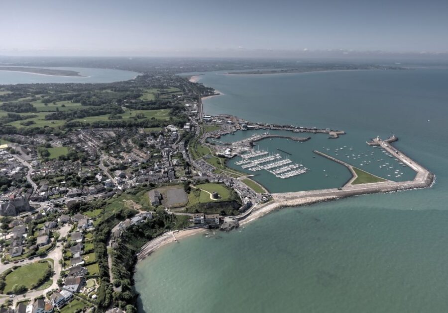 An aerial view of Howth, Ireland.