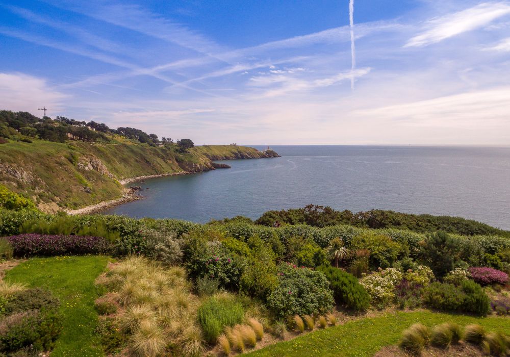 The Howth Head Walk at Dublin Bay, view from the Howth Peninsula.