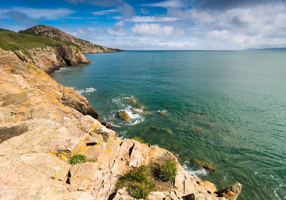 View over Irish Sea from Howth Peninsula, Ireland.