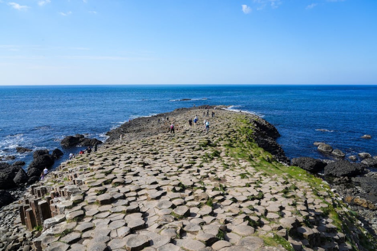 Coastal scenery on the drive north through Ireland to the Giant's Causeway
