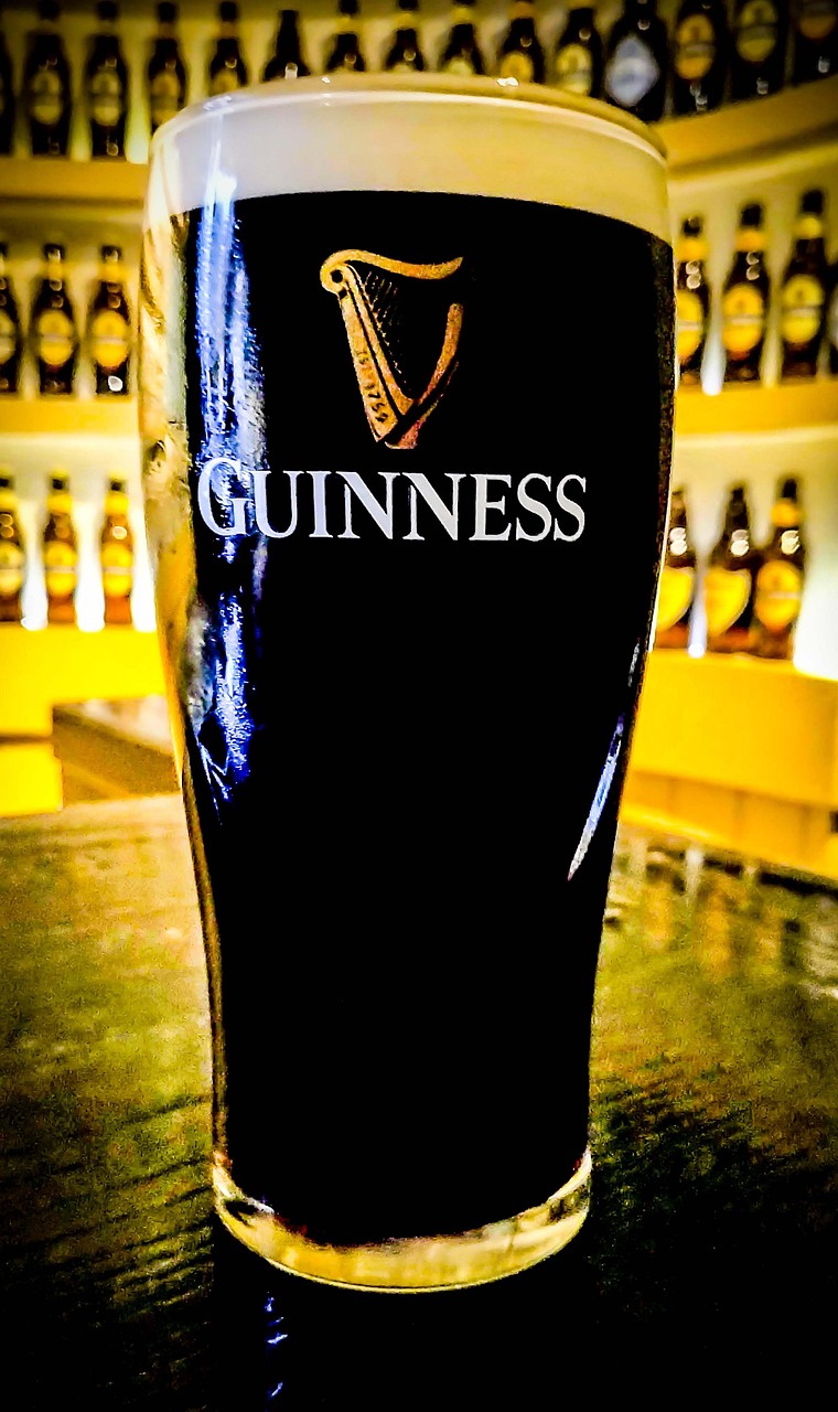 Pints of Guinness in Dublin at the Guinness Storehouse