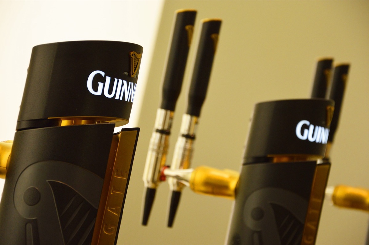 Guinness stout being brewed in a traditional Irish brewery