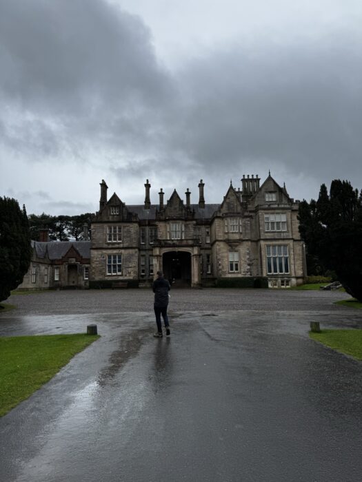 Muckross House Victorian manor on a rainy day in Killarney National Park, County Kerry, Ireland