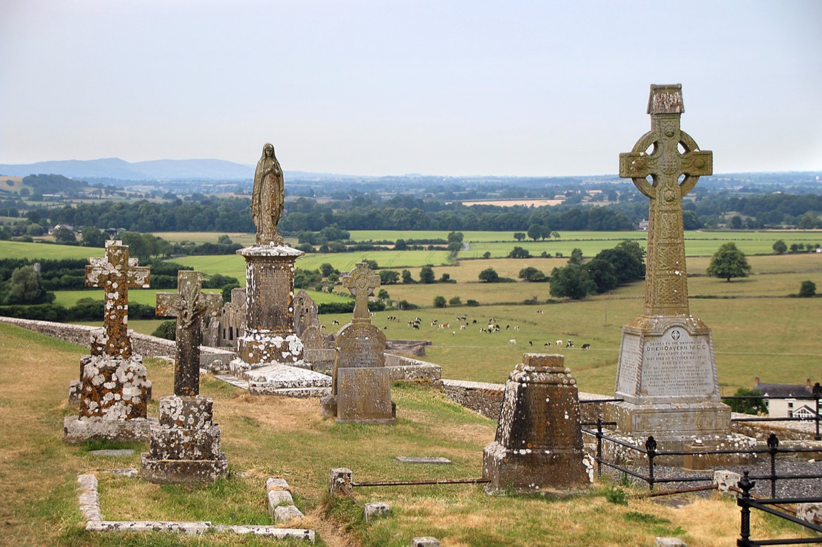 Rock of Cashel medieval ruins on limestone outcrop in County Tipperary
