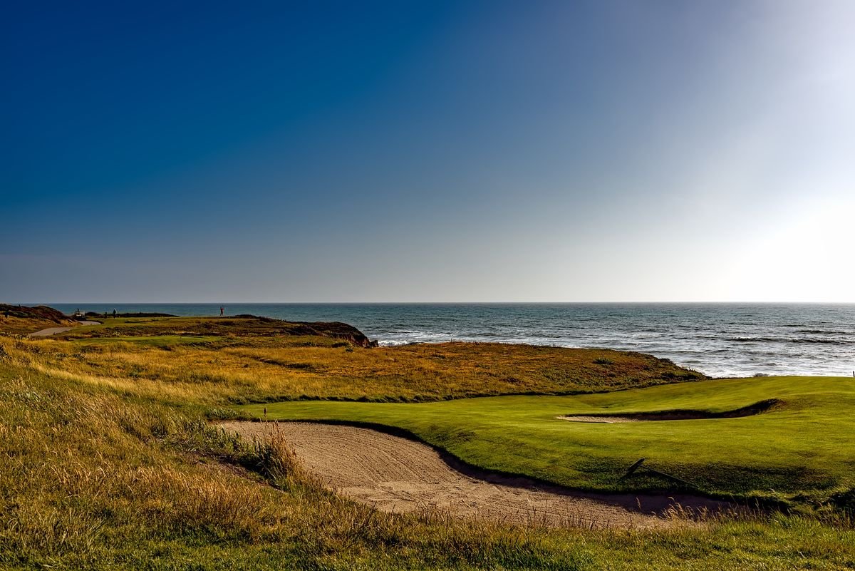 Coastal links golf hole at Royal Portrush