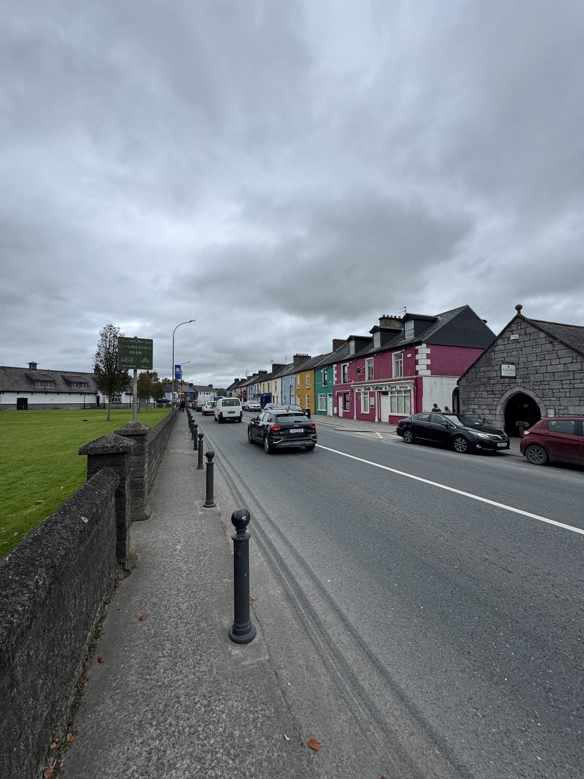 The colourful main street of Adare village, County Limerick
