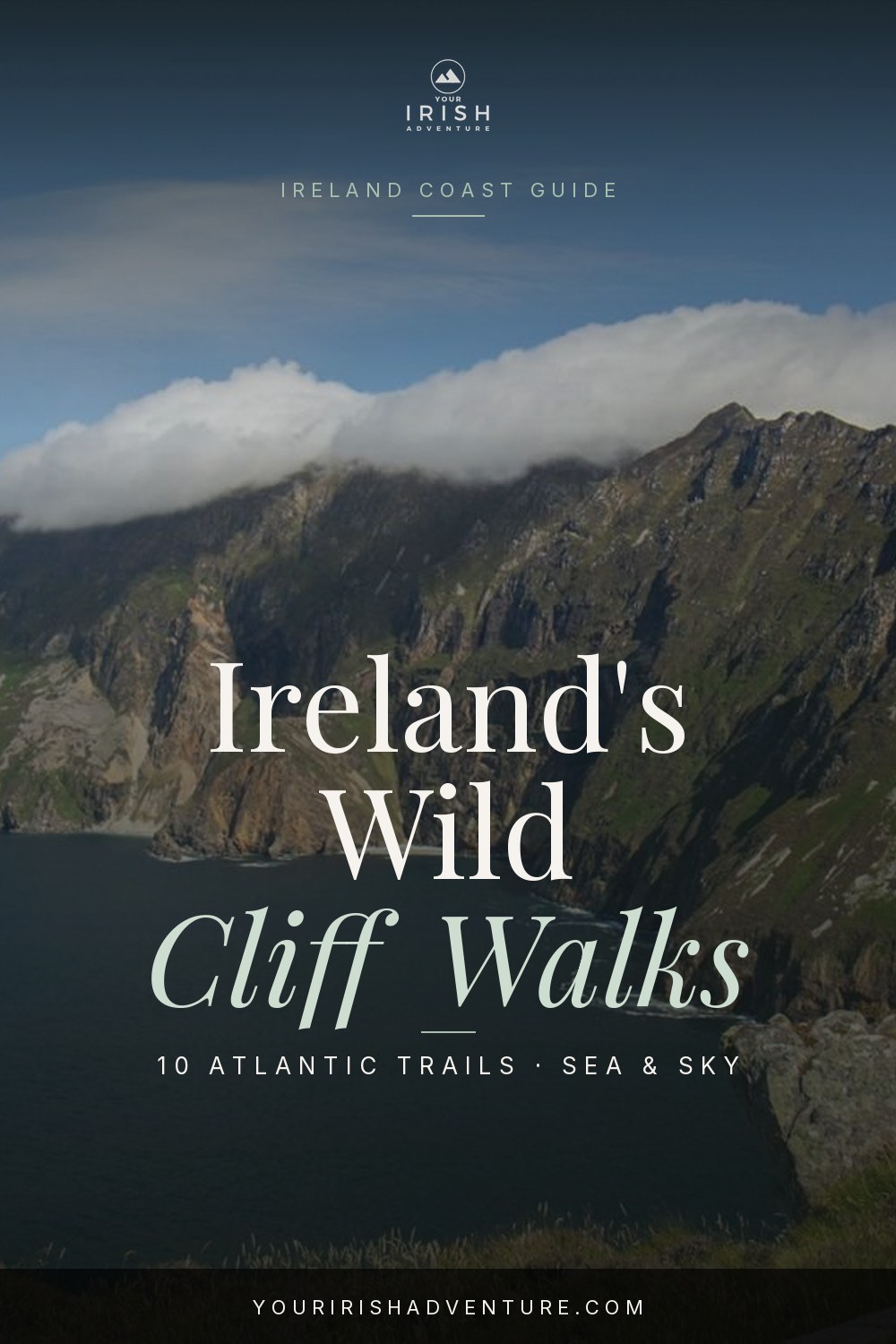 The high Slieve League sea cliffs on Ireland's wild Atlantic coast
