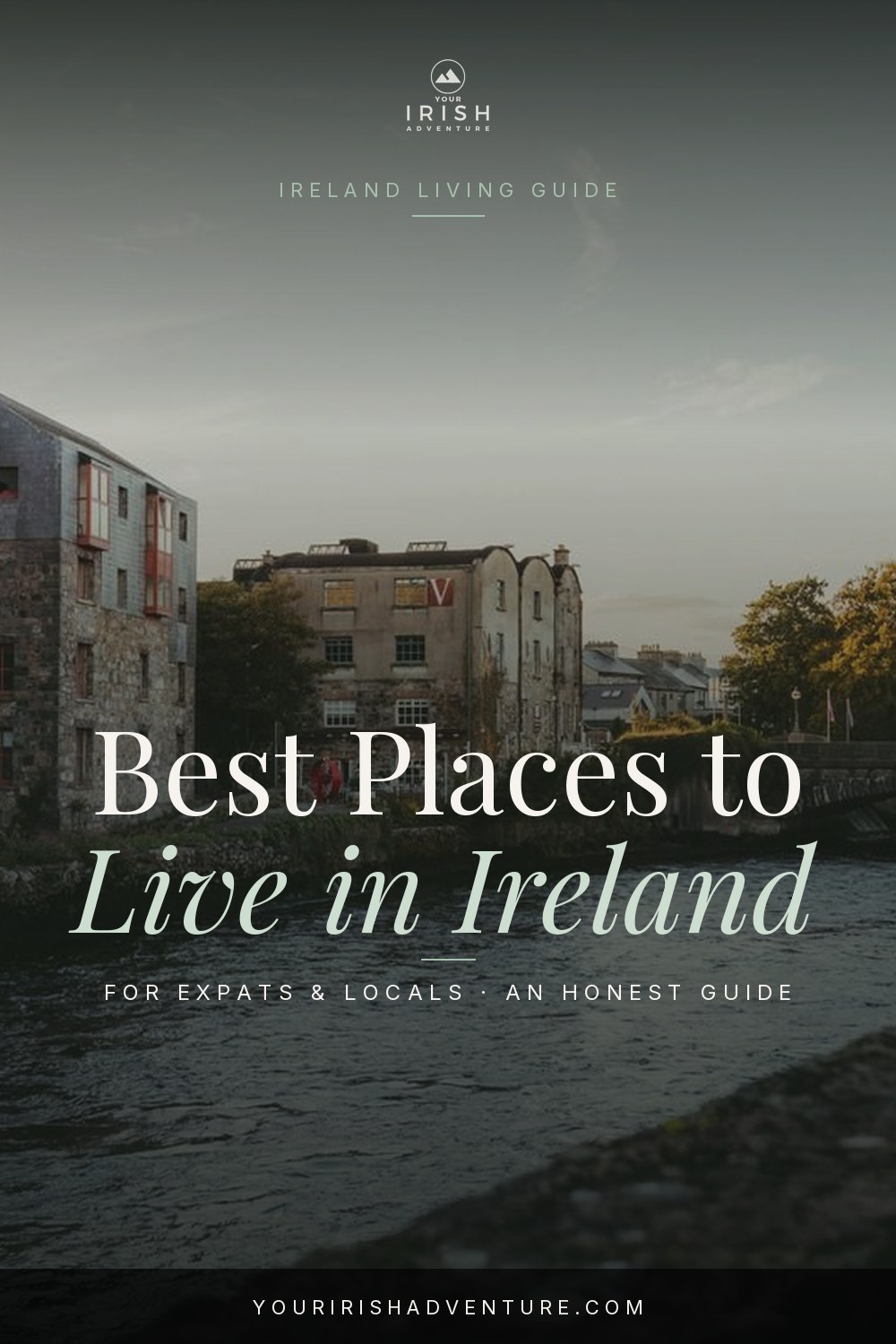 Row of colorful Irish town houses on a quiet street, guide to the best places to live in Ireland