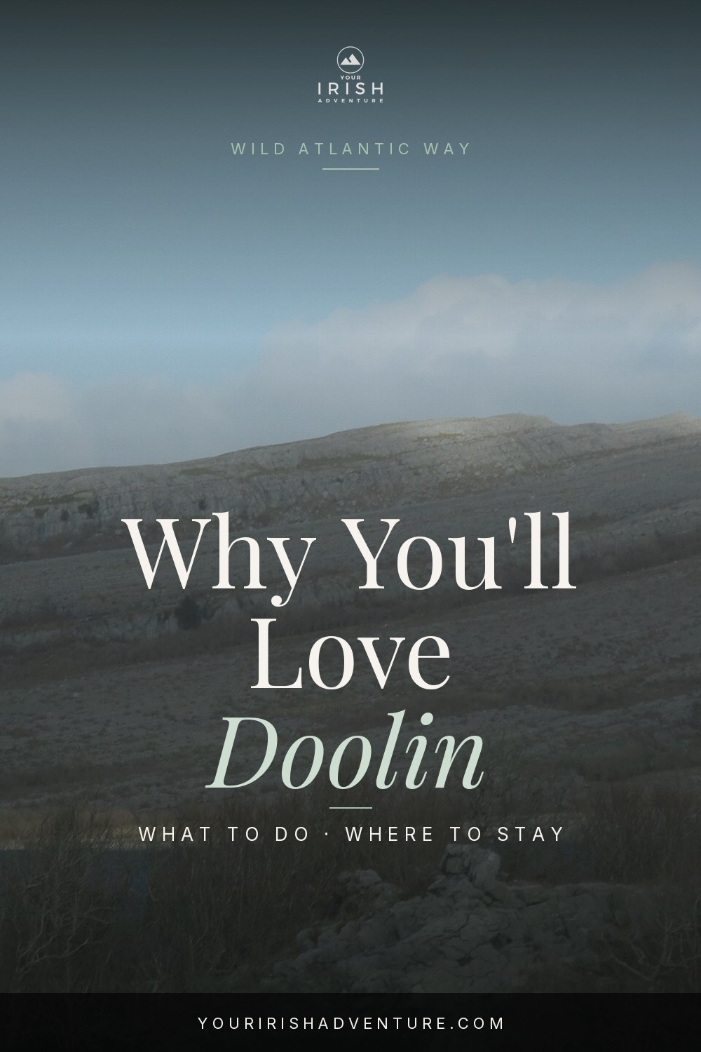 Stone walls and green Burren fields on the edge of Doolin village on Ireland's west coast
