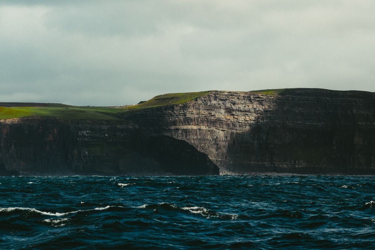 The Cliffs of Moher seen from sea level on a boat cruise