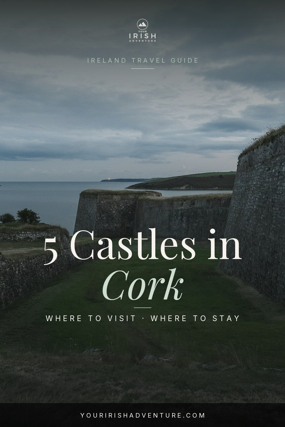 Stone castle in County Cork Ireland with green grounds and a guide to the top 5 castles
