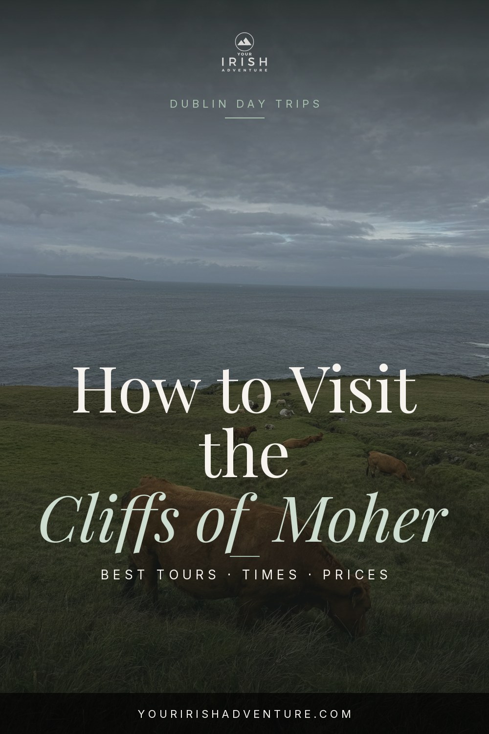 View along the Cliffs of Moher cliff edge with the ocean below in County Clare Ireland