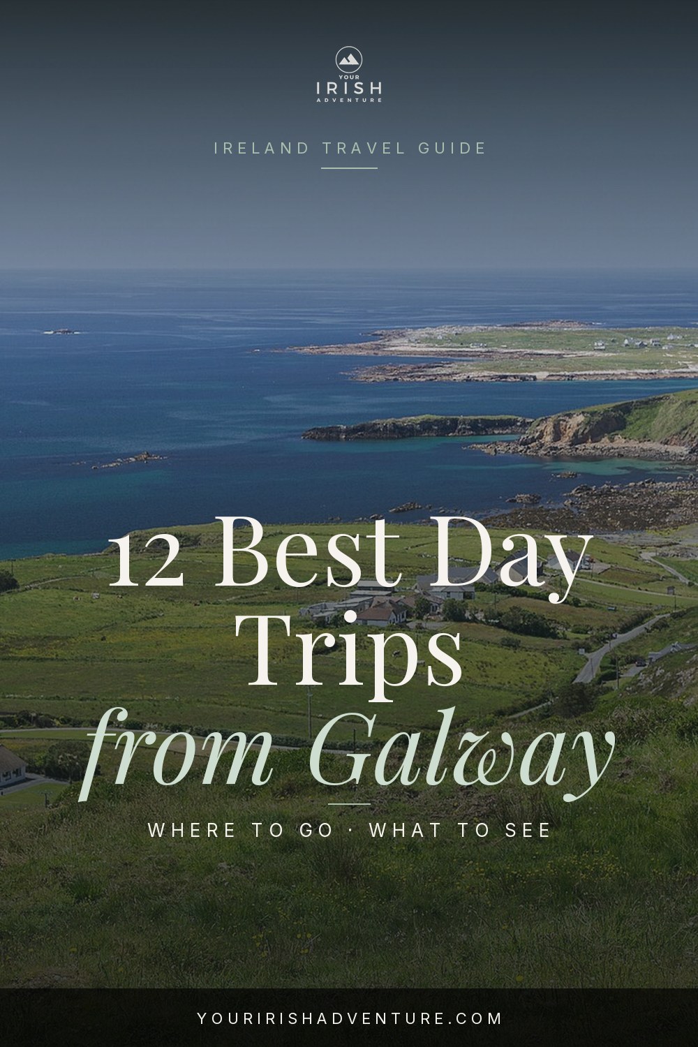 Galway coastline with stone walls and green fields, 12 best day trips from Galway Ireland guide