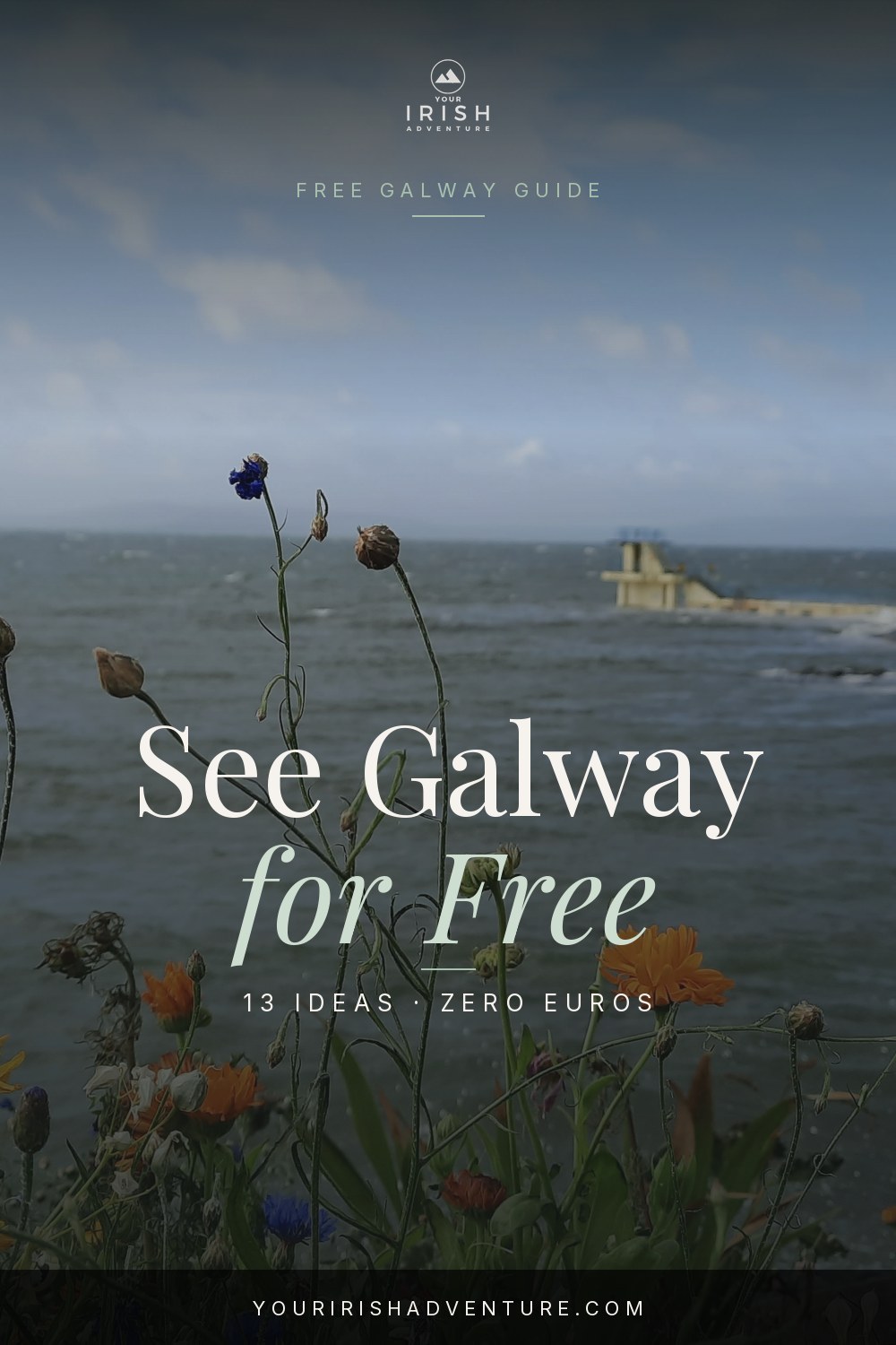 Salthill promenade along Galway Bay Ireland with sea views and free Galway activities text
