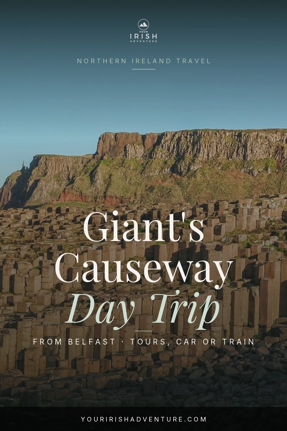 Basalt stone columns of the Giant's Causeway on the Antrim coast in Northern Ireland