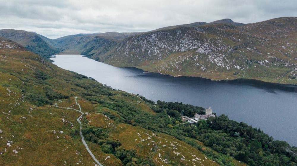 Glenveagh Castle on the shore of Lough Veagh in Glenveagh National Park