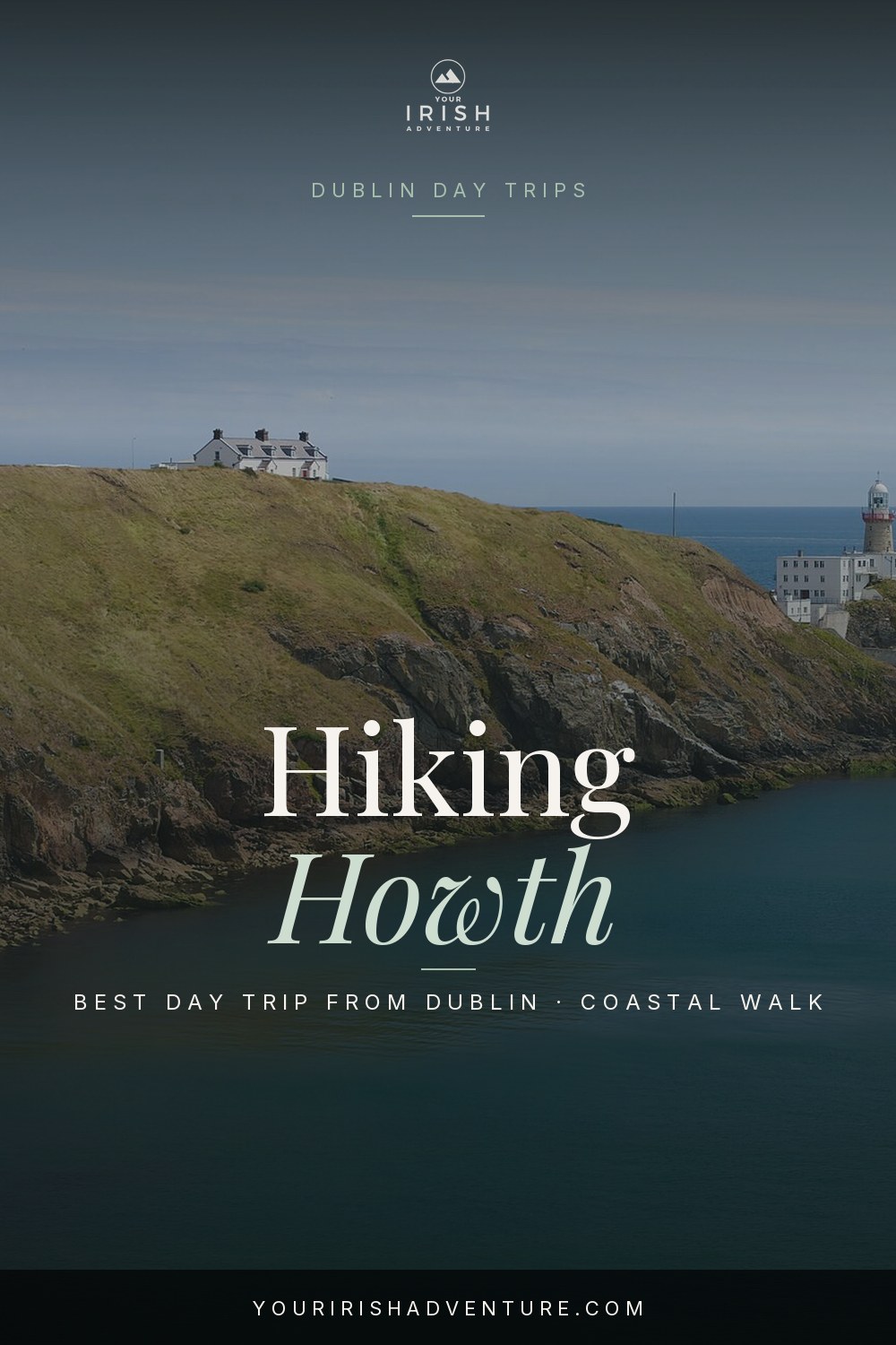 Howth Head coastal cliffs and lighthouse view on a hiking day trip from Dublin