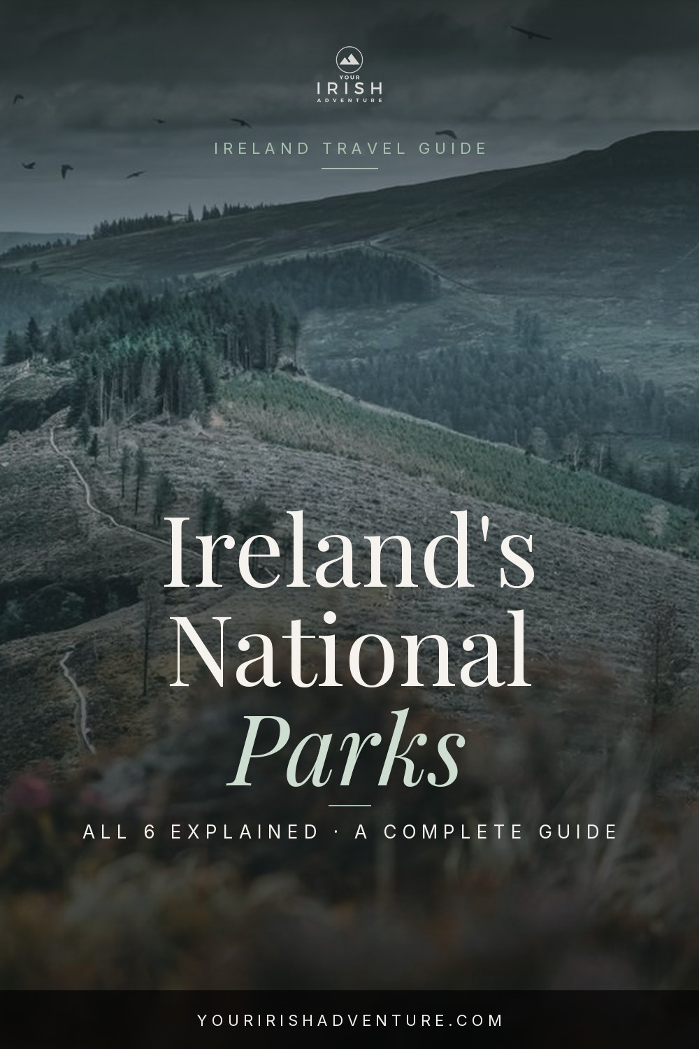 Mountain and lake scenery in an Irish national park with a guide to all 6 parks in Ireland