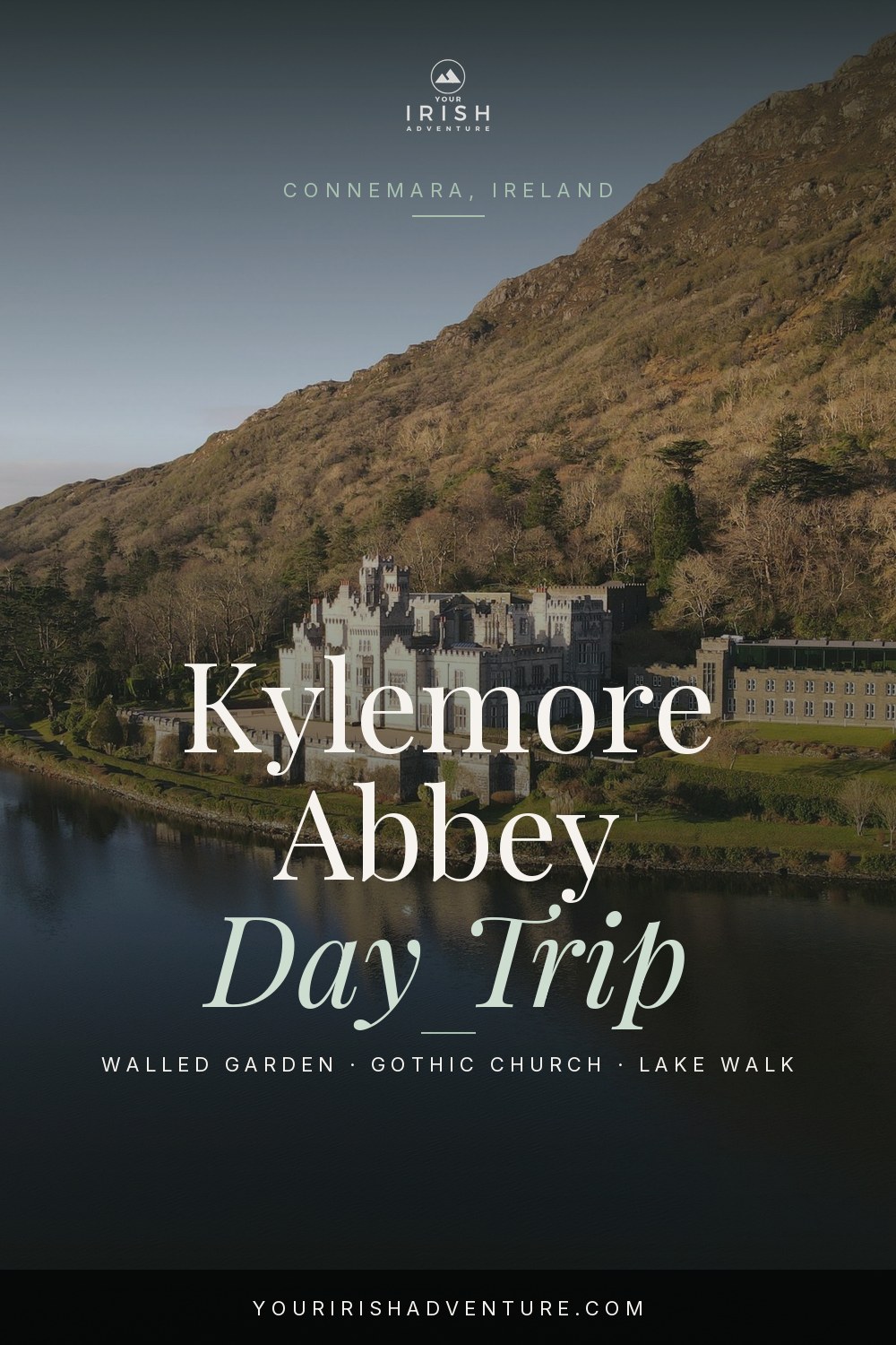 Path through the Victorian Walled Garden at Kylemore Abbey in Connemara County Galway