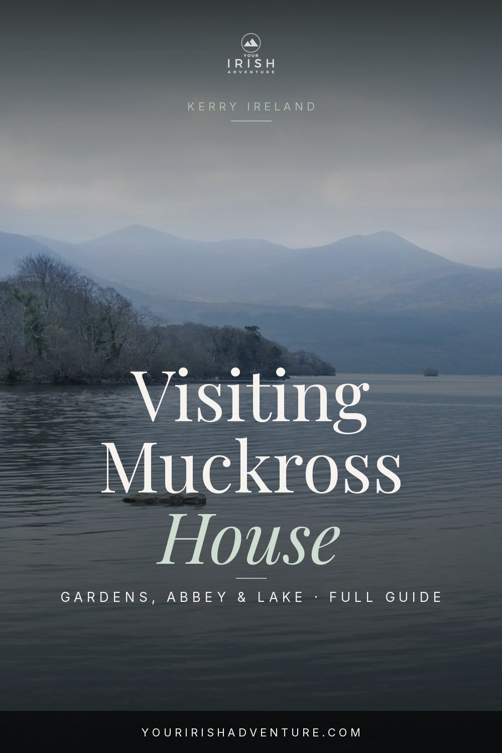 Stone ruins of Muckross Abbey with old cloister near Killarney National Park in Kerry Ireland