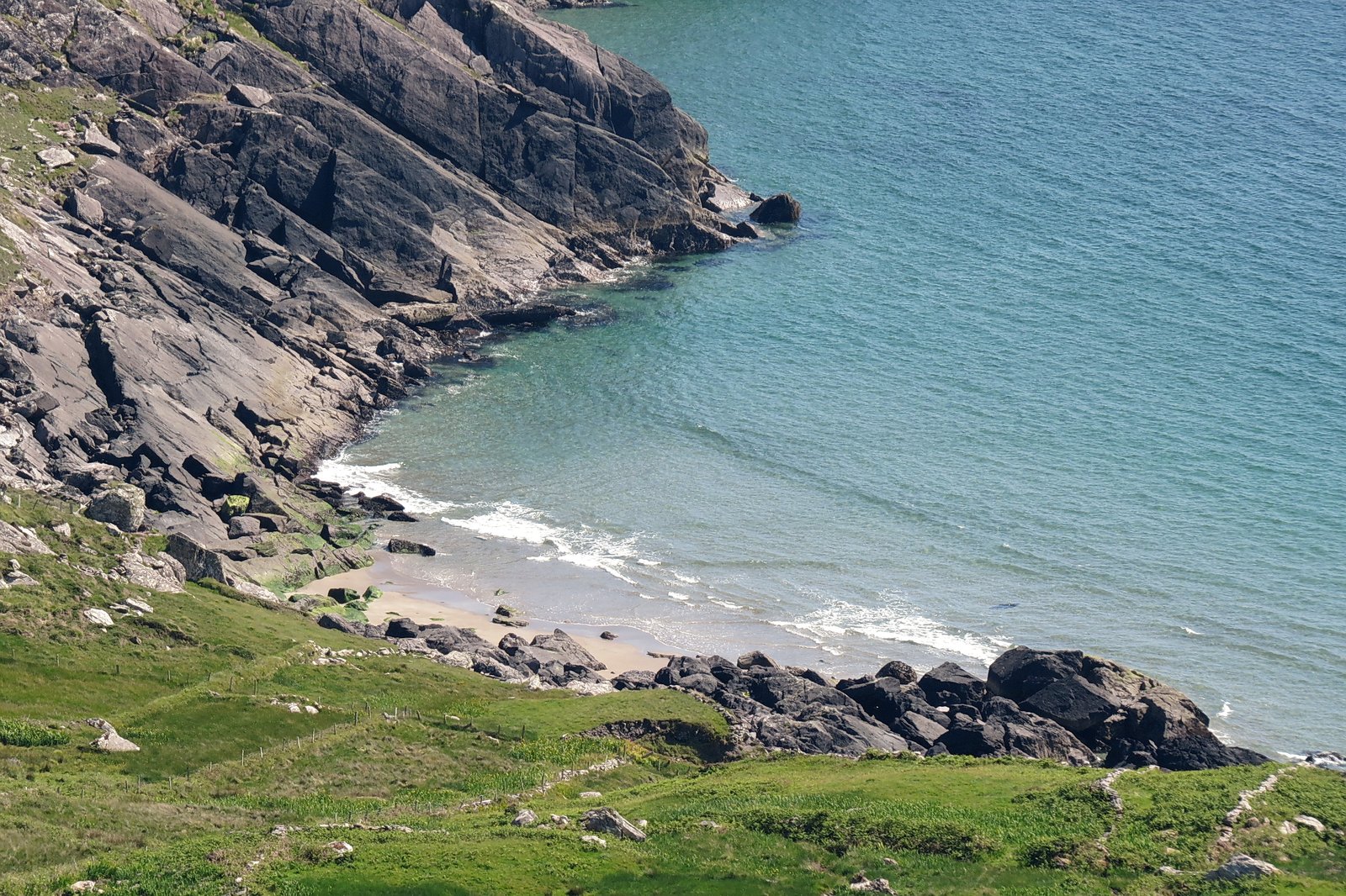 A turquoise cove on the Ring of Kerry coast