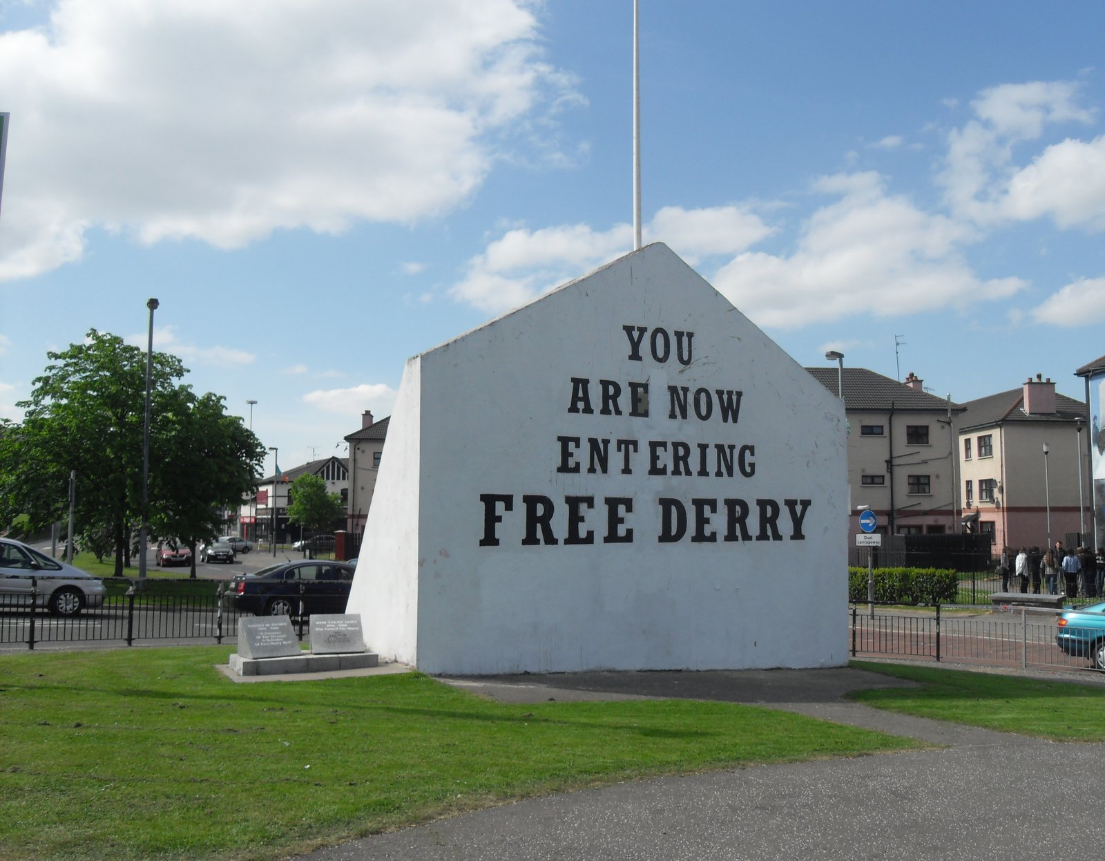 The Free Derry Corner gable end in the Bogside, Derry