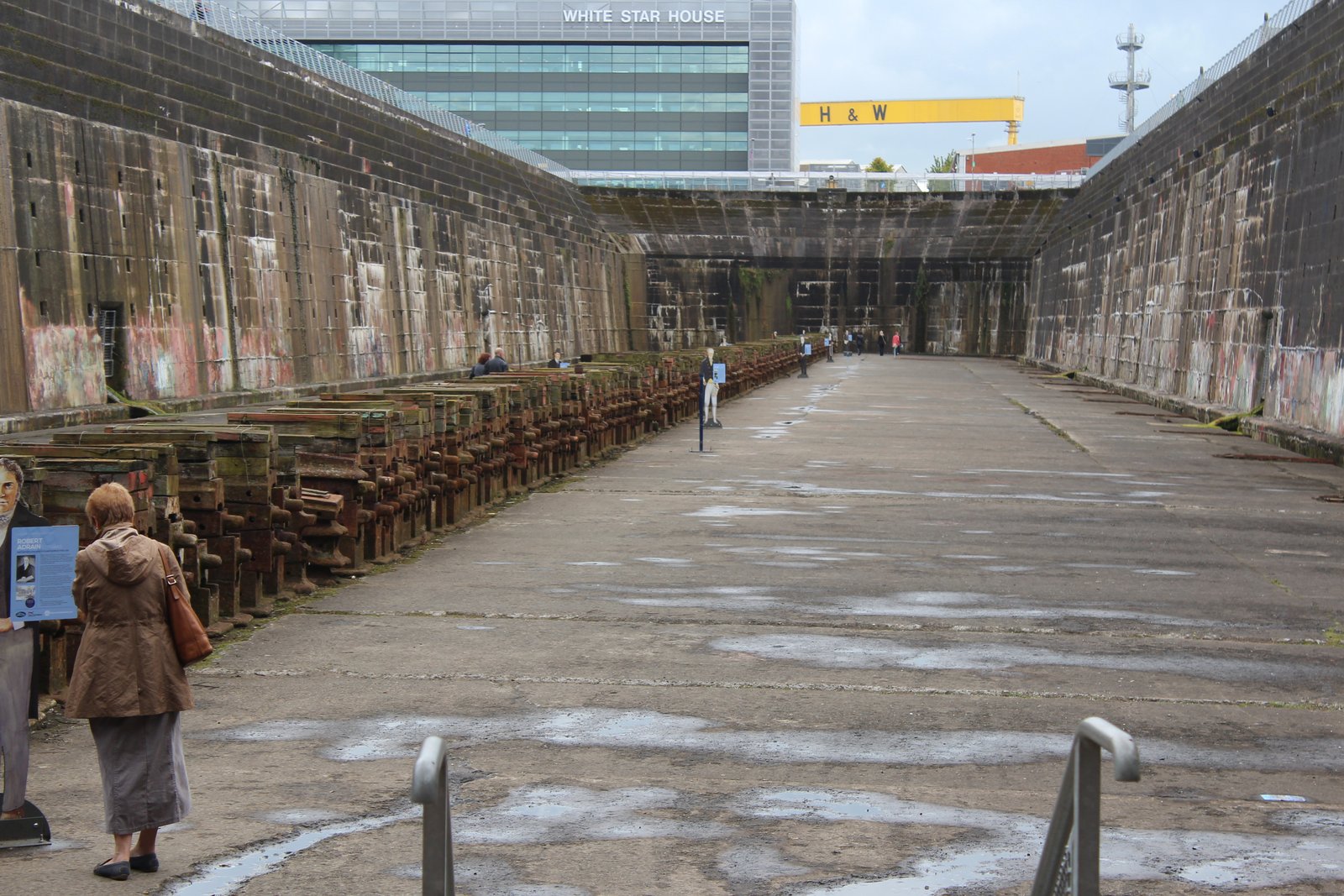 Thompson dry dock at the Harland and Wolff shipyard in Belfast