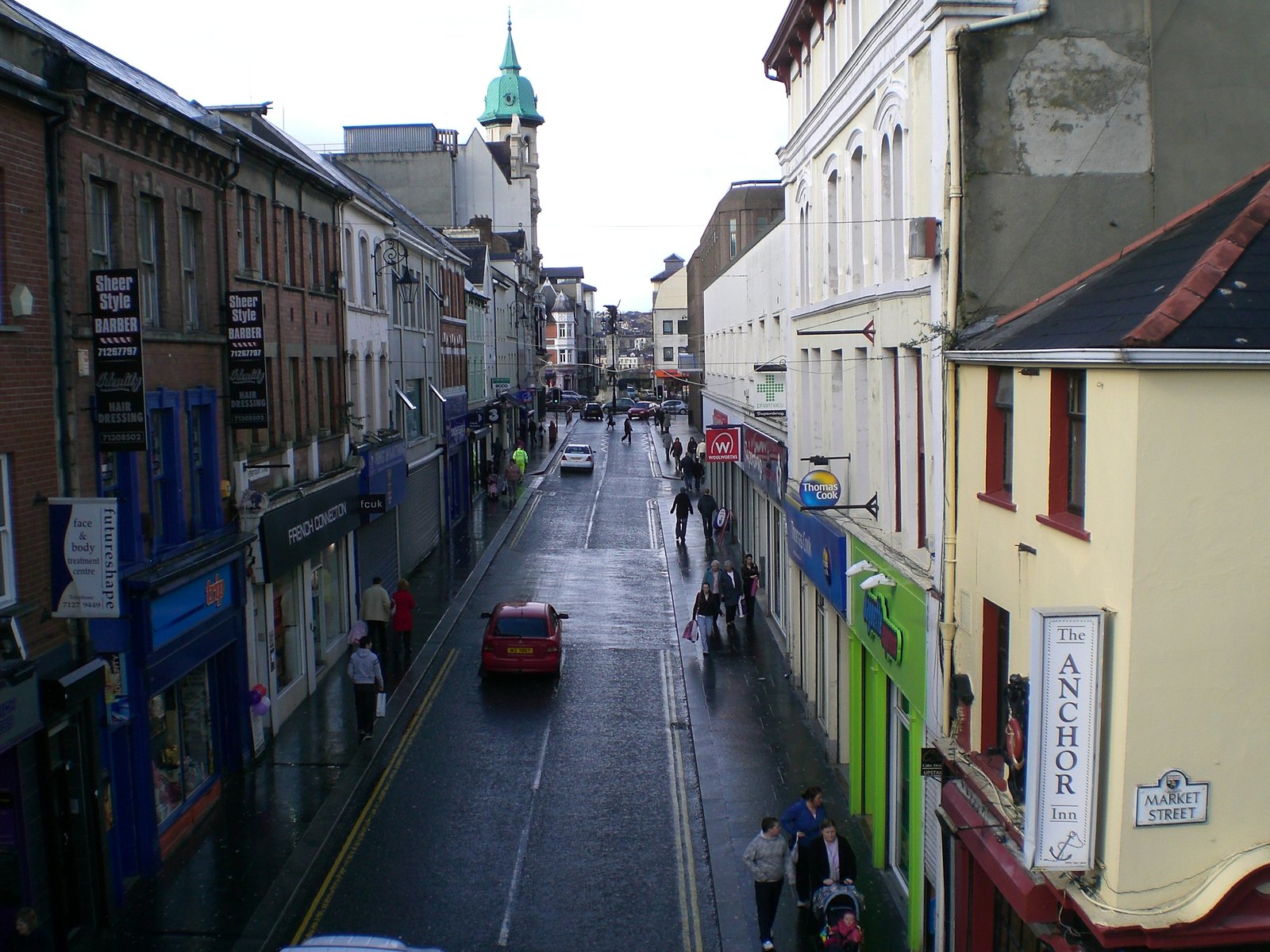 A street in Derry's old walled city centre