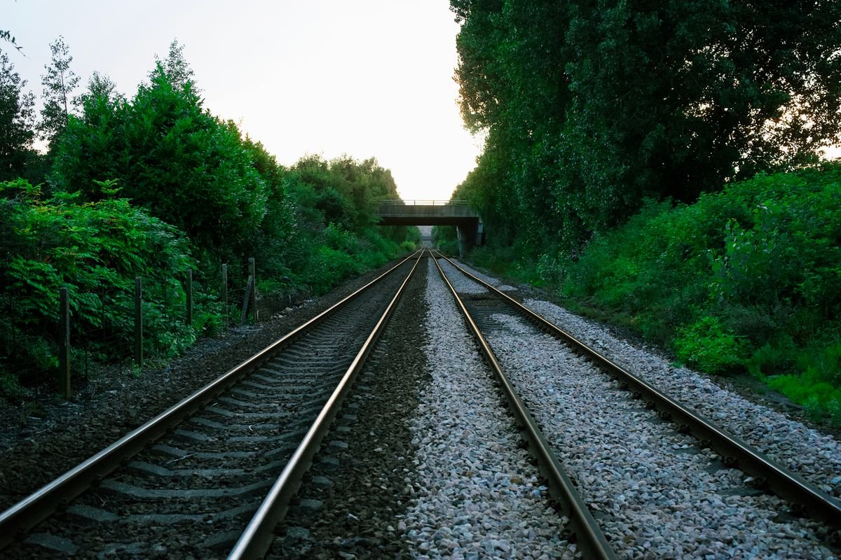 The railway line that gets you from Belfast toward Coleraine before the connecting bus.