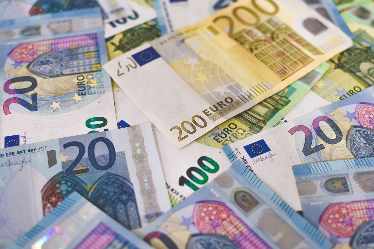 Euro banknotes, the currency used in the Republic of Ireland