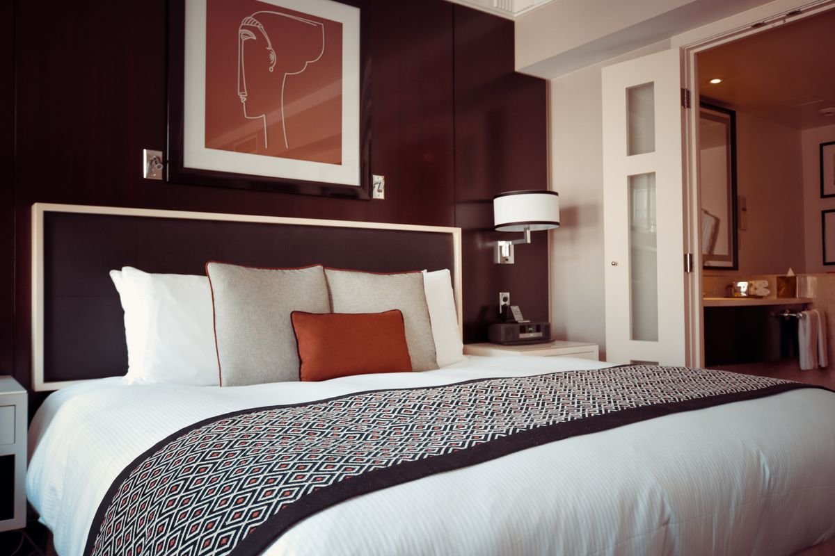 A cosy bed and breakfast bedroom