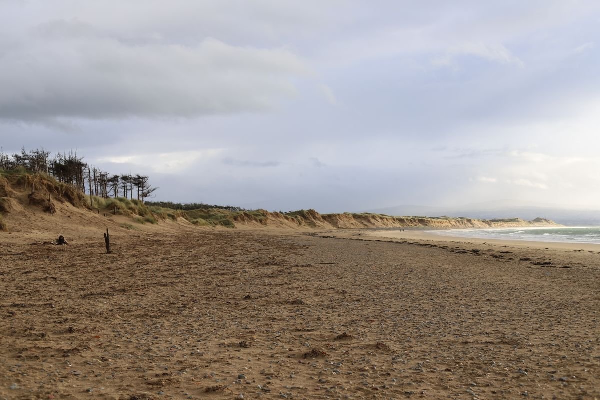 Rossnowlagh Beach flat golden sand in County Donegal