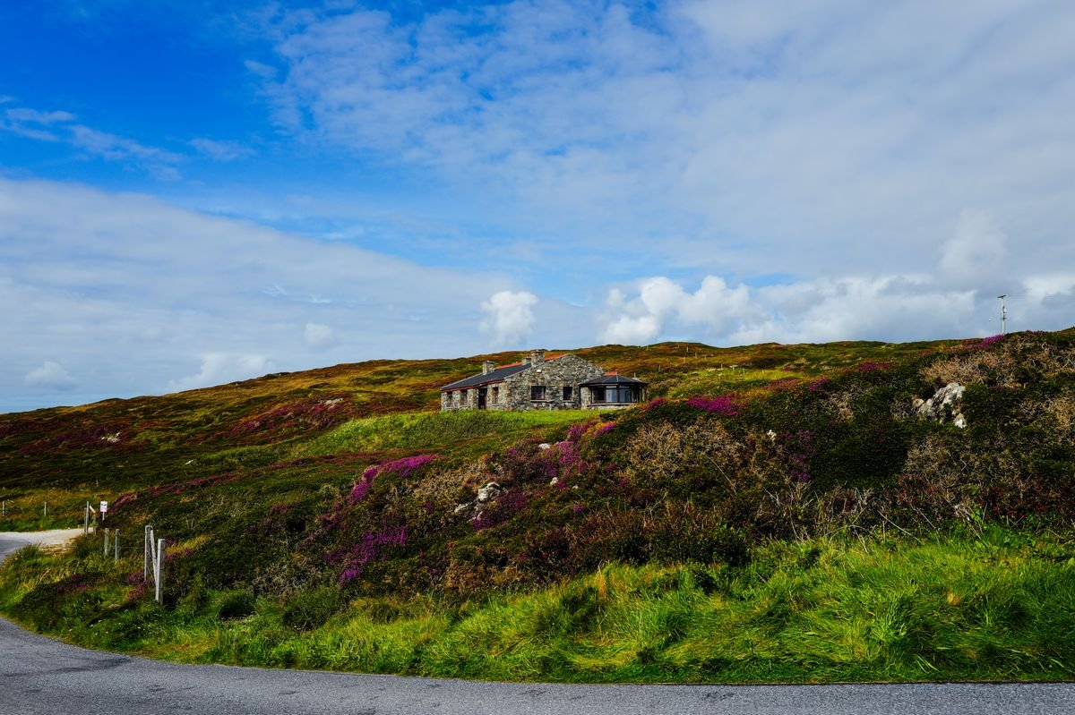 A stone cottage in the Irish countryside