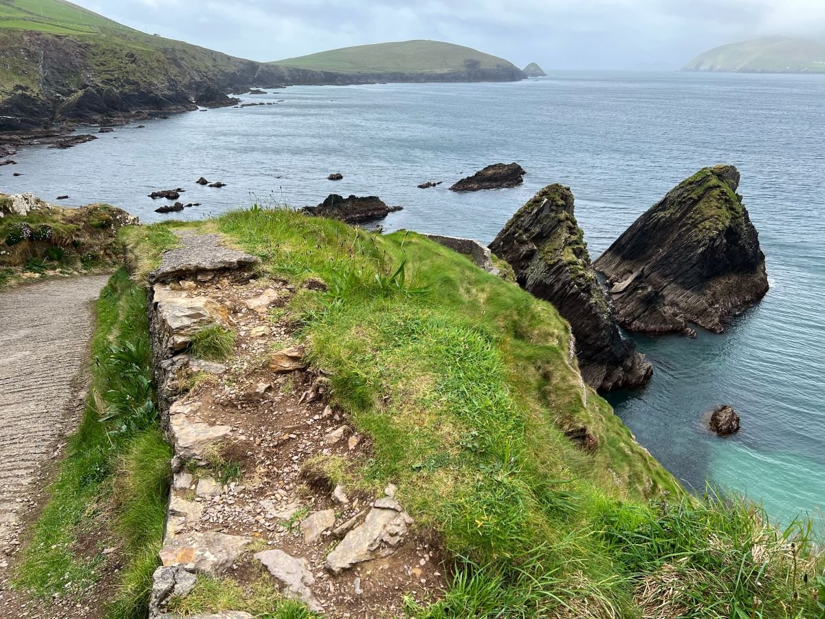 The Slea Head coast with sea stacks on the Dingle Peninsula