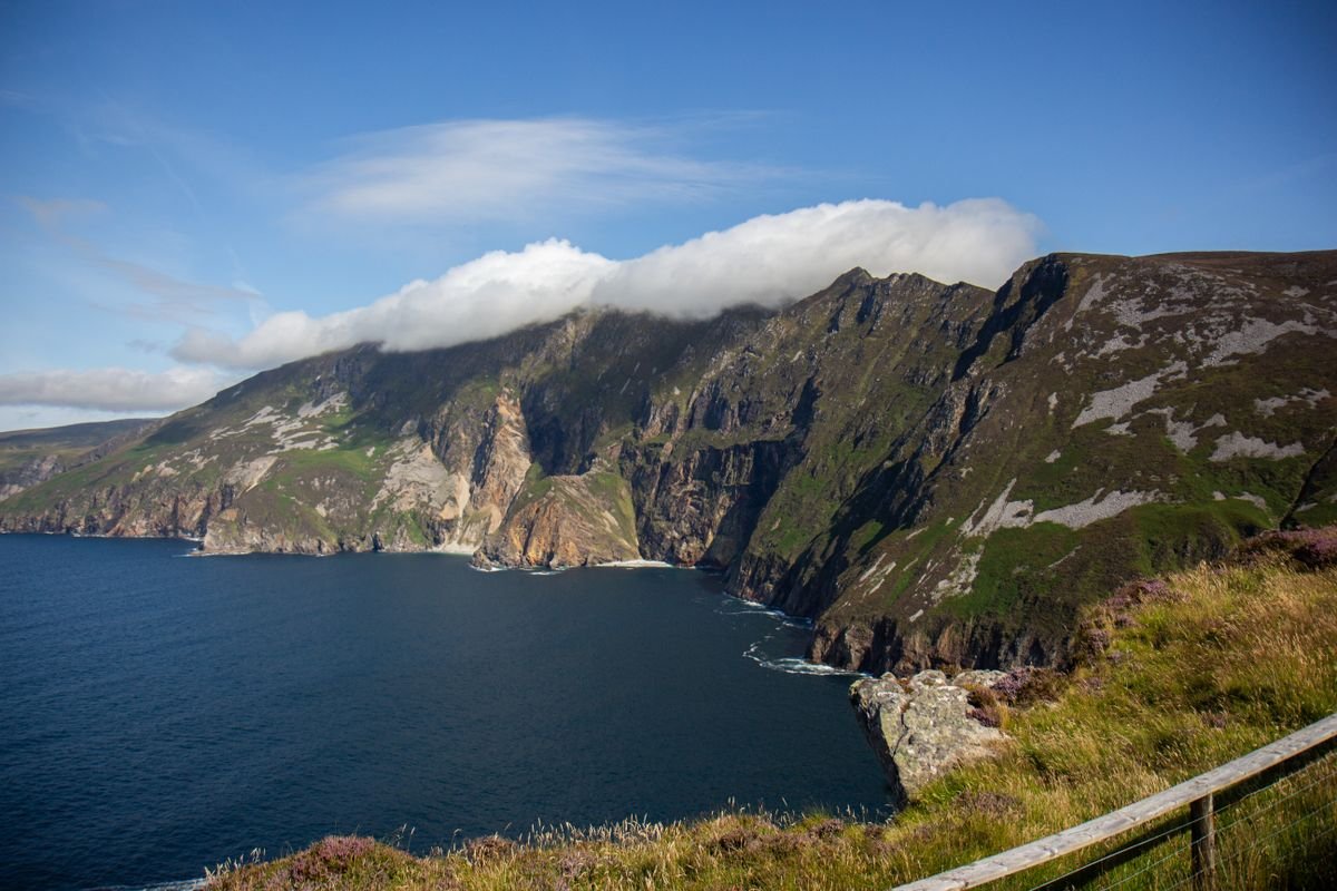 The high sea cliffs of Slieve League in Donegal above the Atlantic
