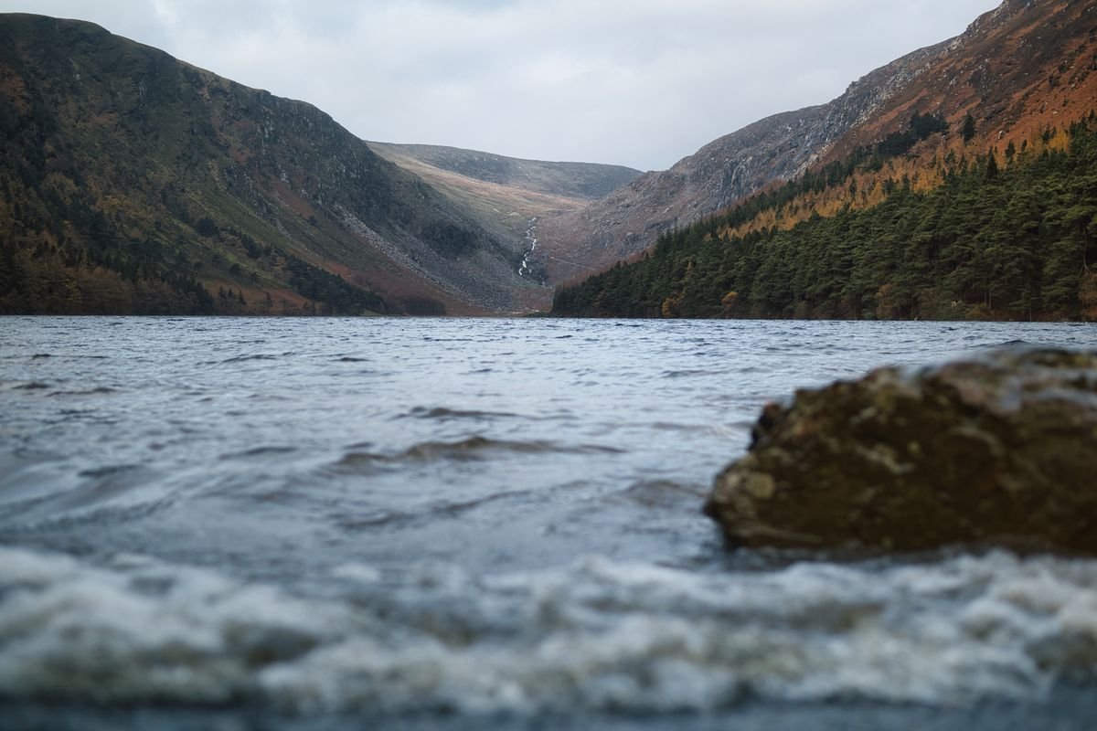 Glendalough lake and valley in the Wicklow Mountains