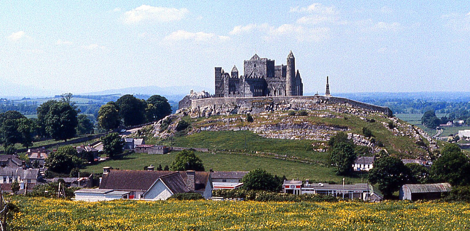 The Rock of Cashel rising above the Tipperary plain