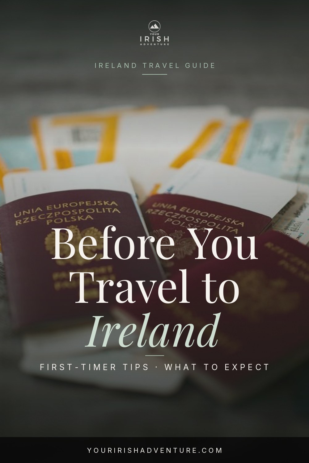 Green Irish countryside with stone walls and a coastal road, first-time Ireland travel tips