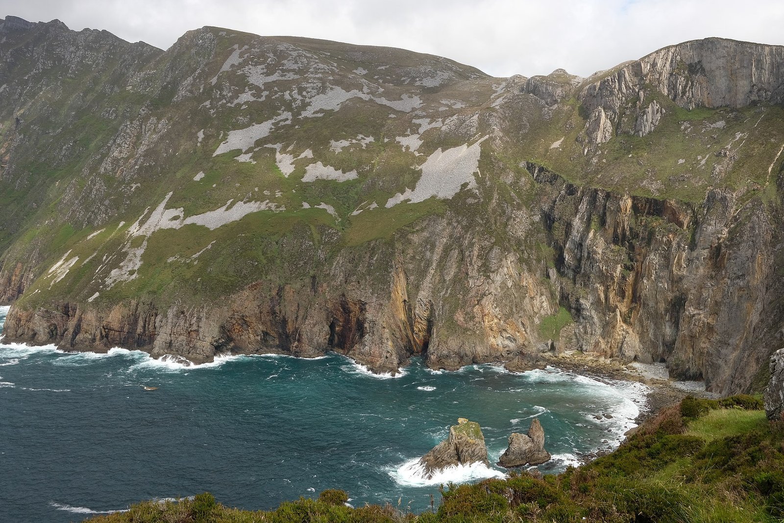 The towering sea cliffs of Slieve League in Donegal