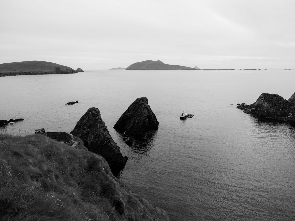 The Blasket Islands offshore from Dunquin
