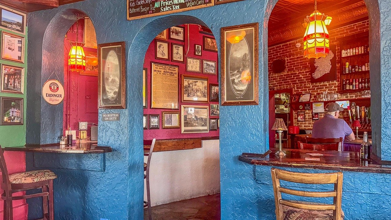 A traditional Irish pub interior