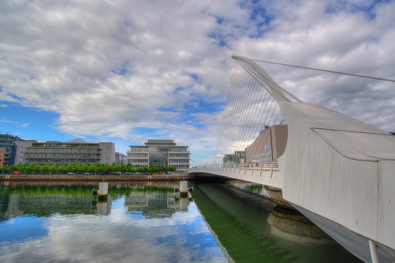 The Samuel Beckett Bridge in the Dublin docklands