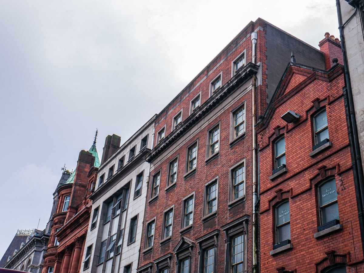 A red-brick Georgian street in central Dublin