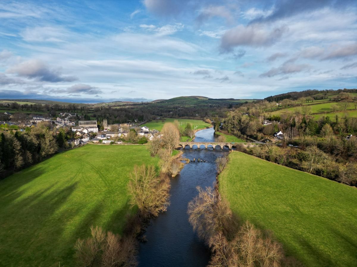 Small village in a green river valley on the Fermanagh and Cavan border