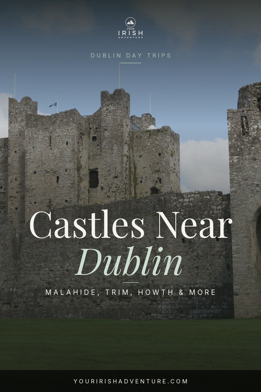 Medieval Trim Castle walls in County Meath, one of the best castles to visit near Dublin Ireland